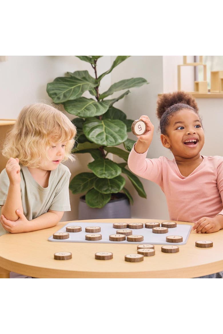 Magnetic Wood Cookie Counters - 21 Pieces, Alternate, color, Brown