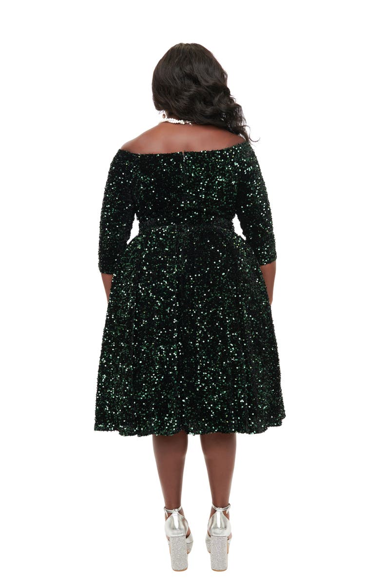 Unique Vintage Plus Size 1950s Marceline Swing Dress, Alternate, color,