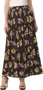 Kimi & Kai Women's Print Box Pleat Maxi Skirt