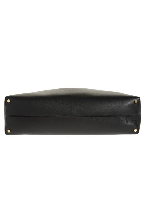 Totême Toteme Bevel Grained Leather Shoulder Bag In Black
