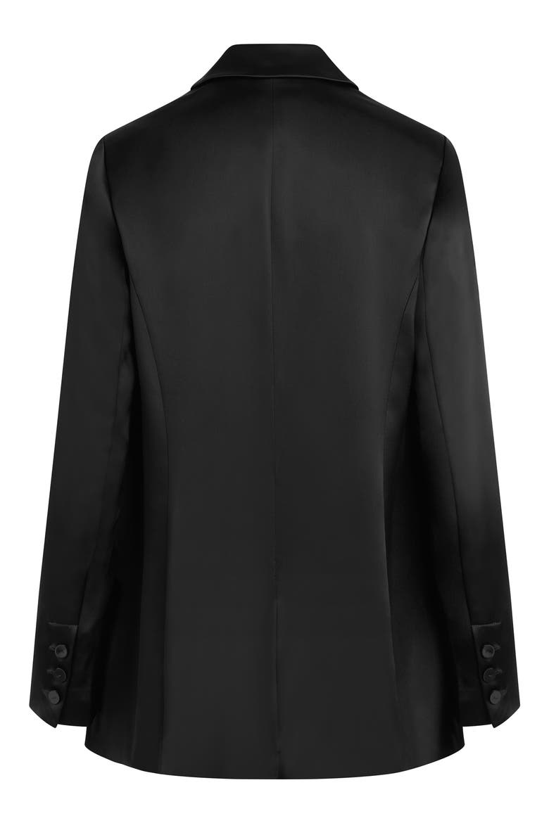 Satin Blazer, Alternate, color, BLACK