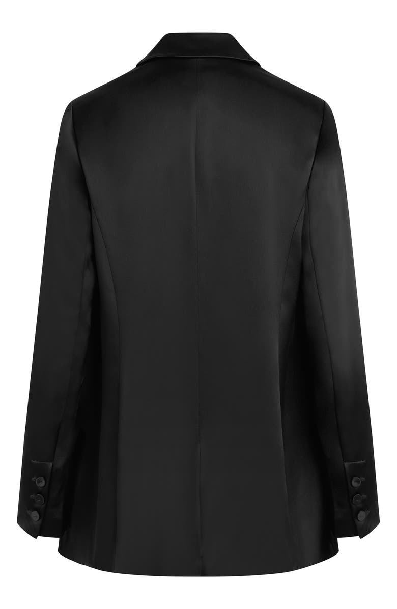 Favorite Daughter Satin Blazer, Alternate, color, Black