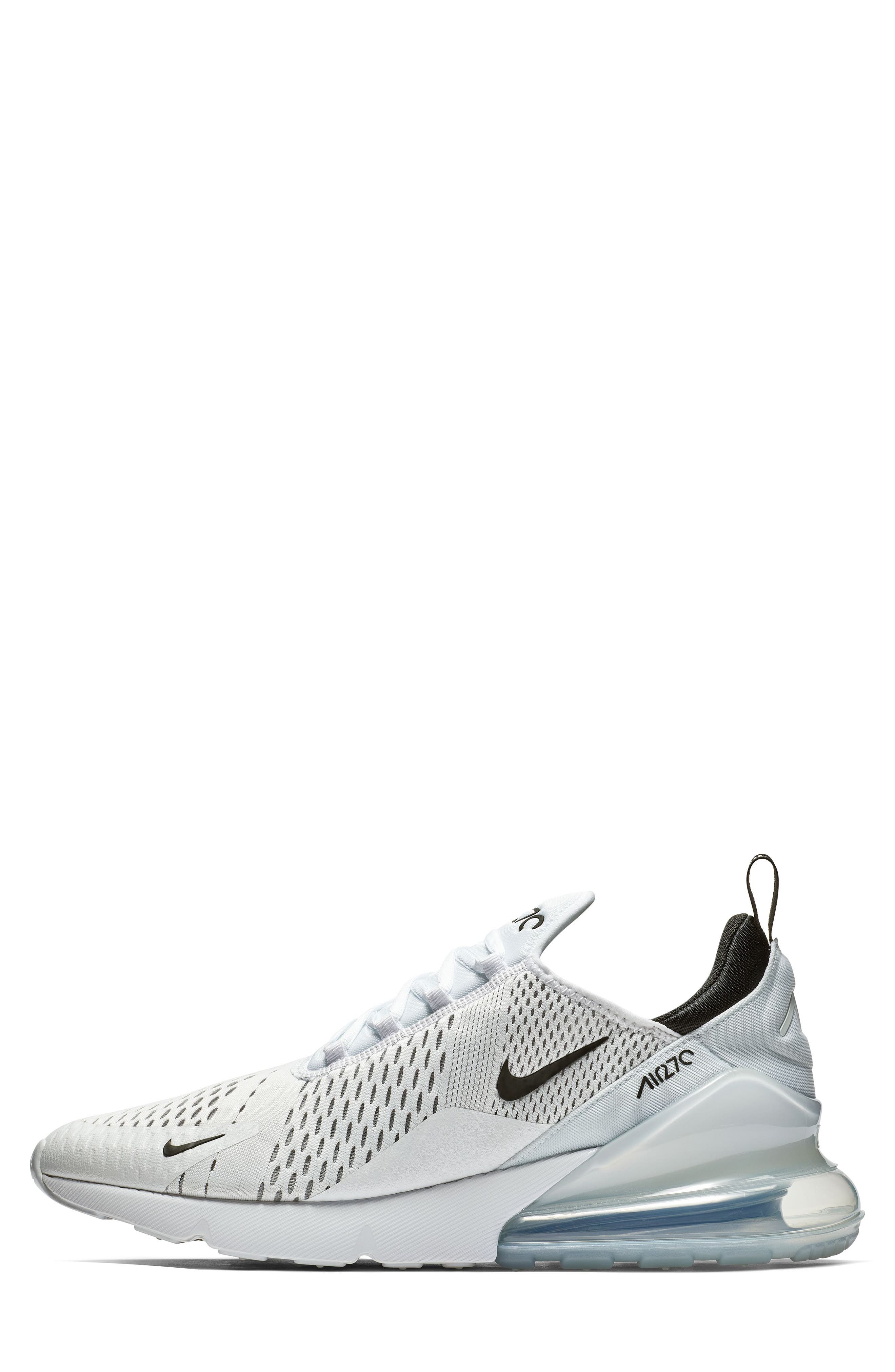 Nike Air Max 270 Sneaker, Alternate, color, 100 White/Black