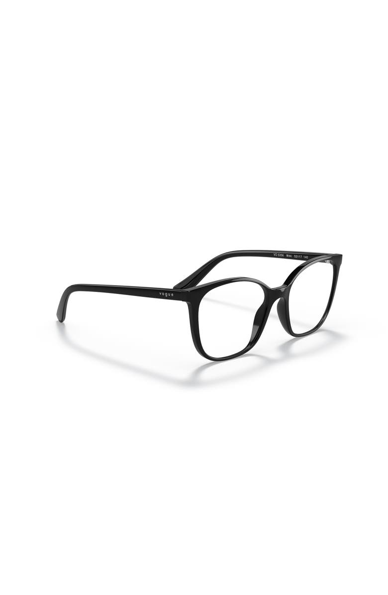 Vogue Eyewear 52mm Rectangle optical glasses, Alternate, color, Black