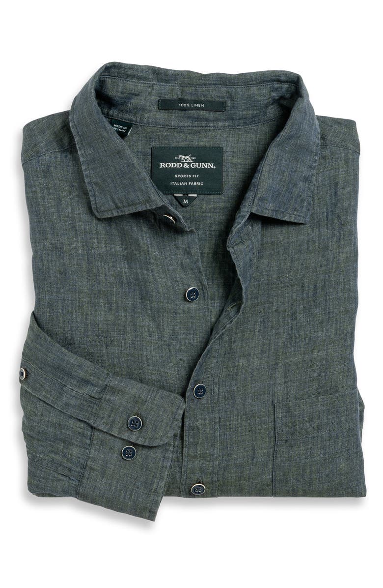 Rodd
Gunn Coromandel Button-Up Linen Shirt, Alternate, color, Ash