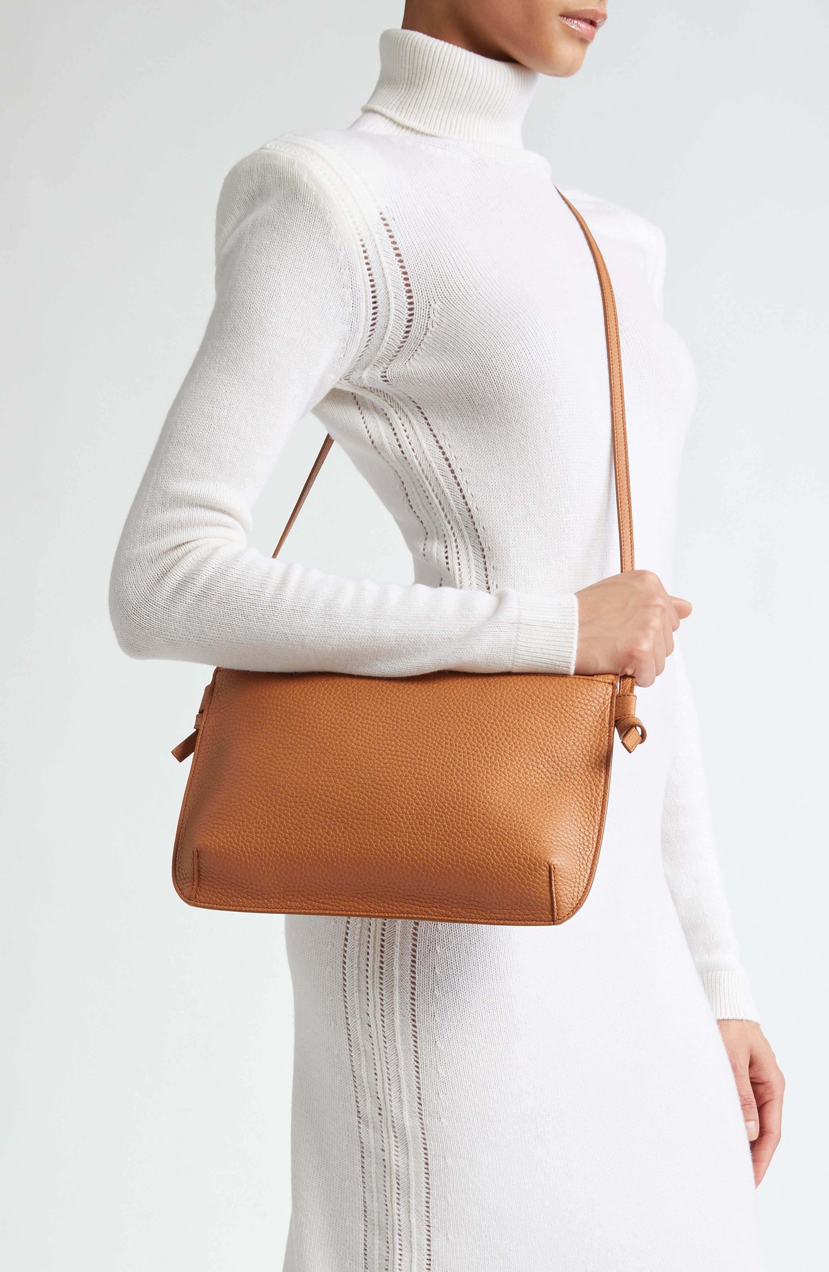 Yvonne Koné Large Leather Shoulder Bag, Alternate, color, 