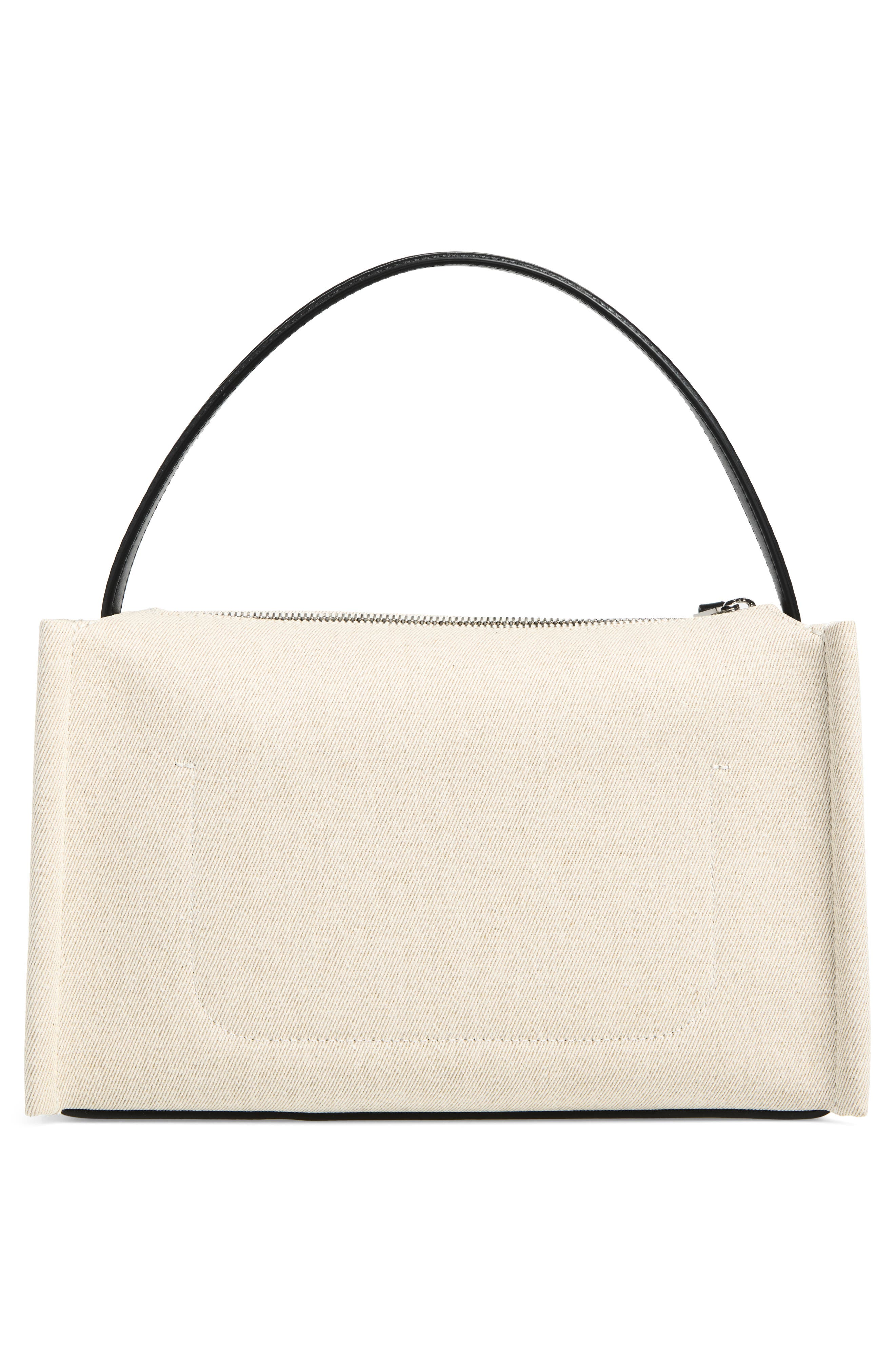 Loafer Canvas Top Handle Bag, Alternate, color, NATURAL/ BLACK 157