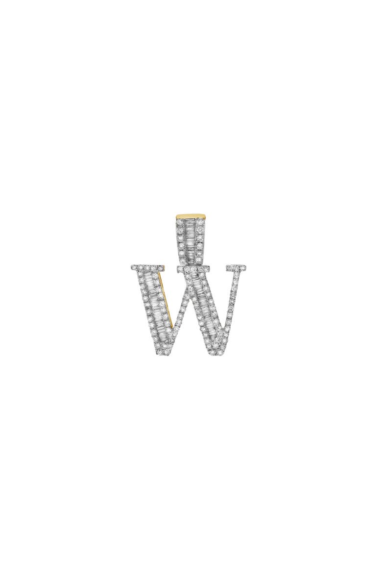 W Initial Diamond Pendant 10K Yellow Gold - 0.82 Carats, Main, color, 10K Yellow Gold -