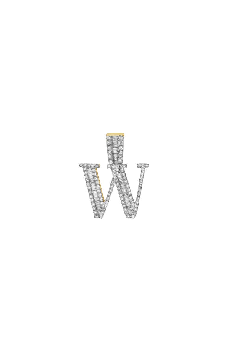 LuvMyJewelry W Initial Diamond Pendant 10K Yellow Gold - 0.82 Carats, Main, color, 10K Yellow Gold -