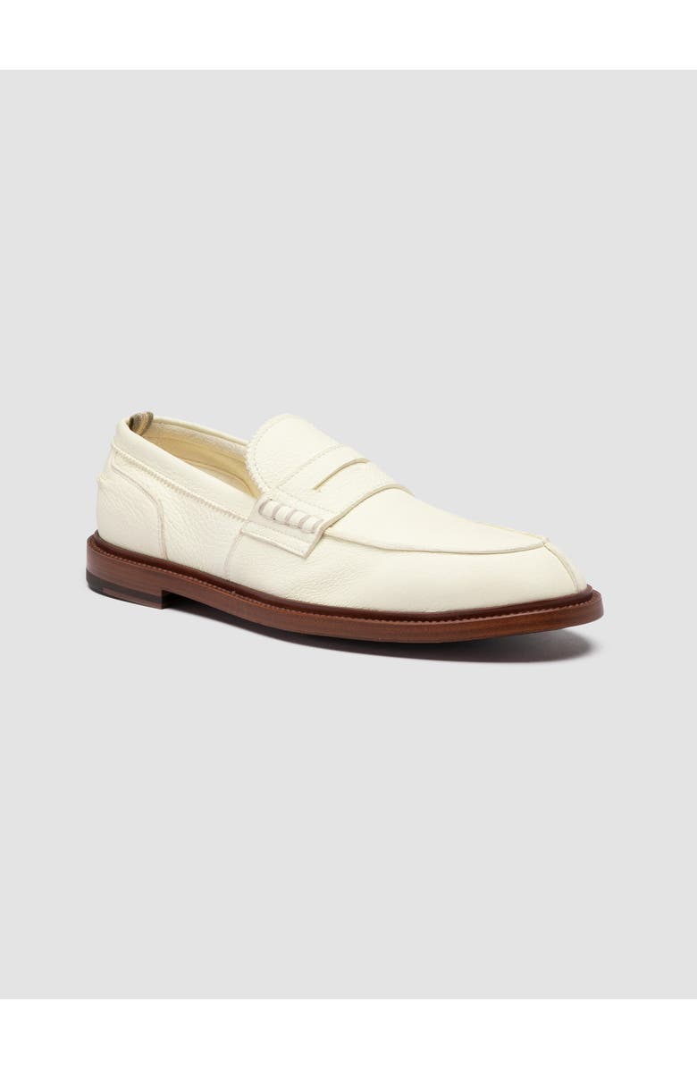 Officine Creative Sax 001 Leather Penny Loafers, Alternate, color, White