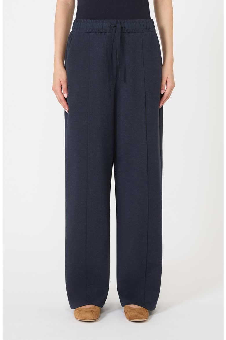 Jersey Drawstring Waist Pants, Main, color, NAVY