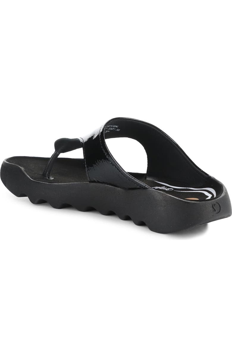 Fly London Patent Flip Flop Sandal, Alternate, color, Black Smooth Luxor