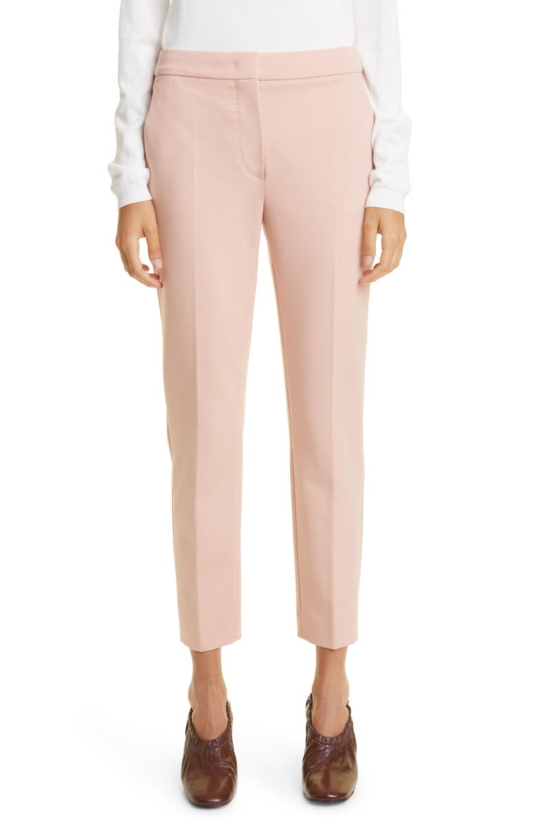 Max Mara Pegno Slim Fit Jersey Ankle Pants, Main, color, 