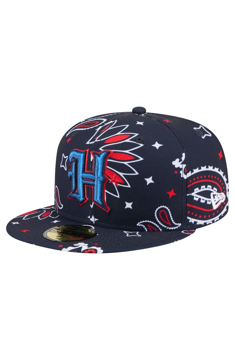 New Era Men's New Era Navy Houston Texans Paisley 59FIFTY Fitted Hat, Alternate, color, 
