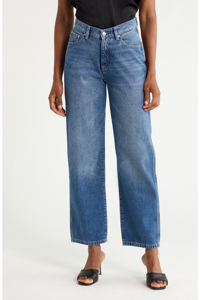Kendell Barrel Leg Jeans, Main, color, OPAL BEACH