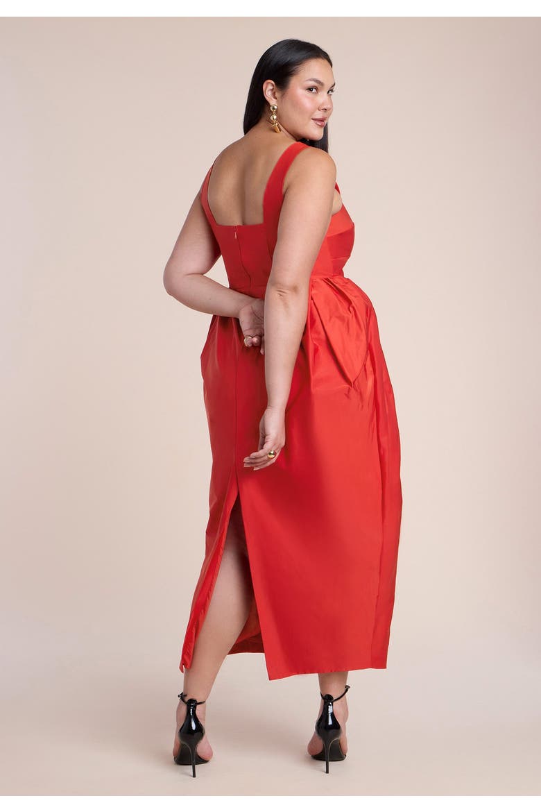 Pleated Tank Gown, Alternate, color, AURA ORANGE