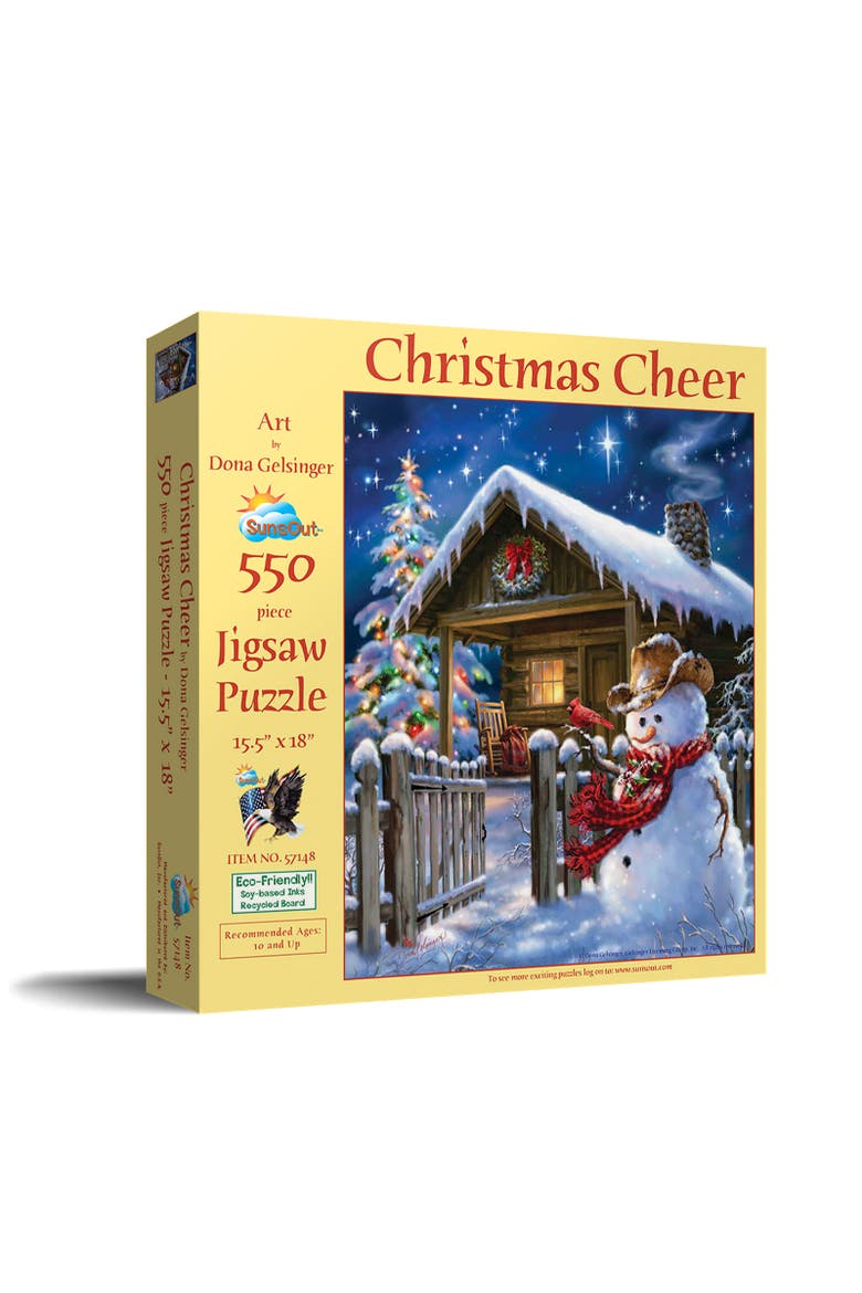 Christmas Cheer 550 piece Jigsaw Puzzle for Adults, Main, color, Multicolor