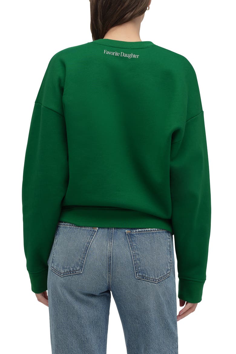 The Go Sports Cotton Blend Sweatshirt, Alternate, color, GREEN/ WHITE