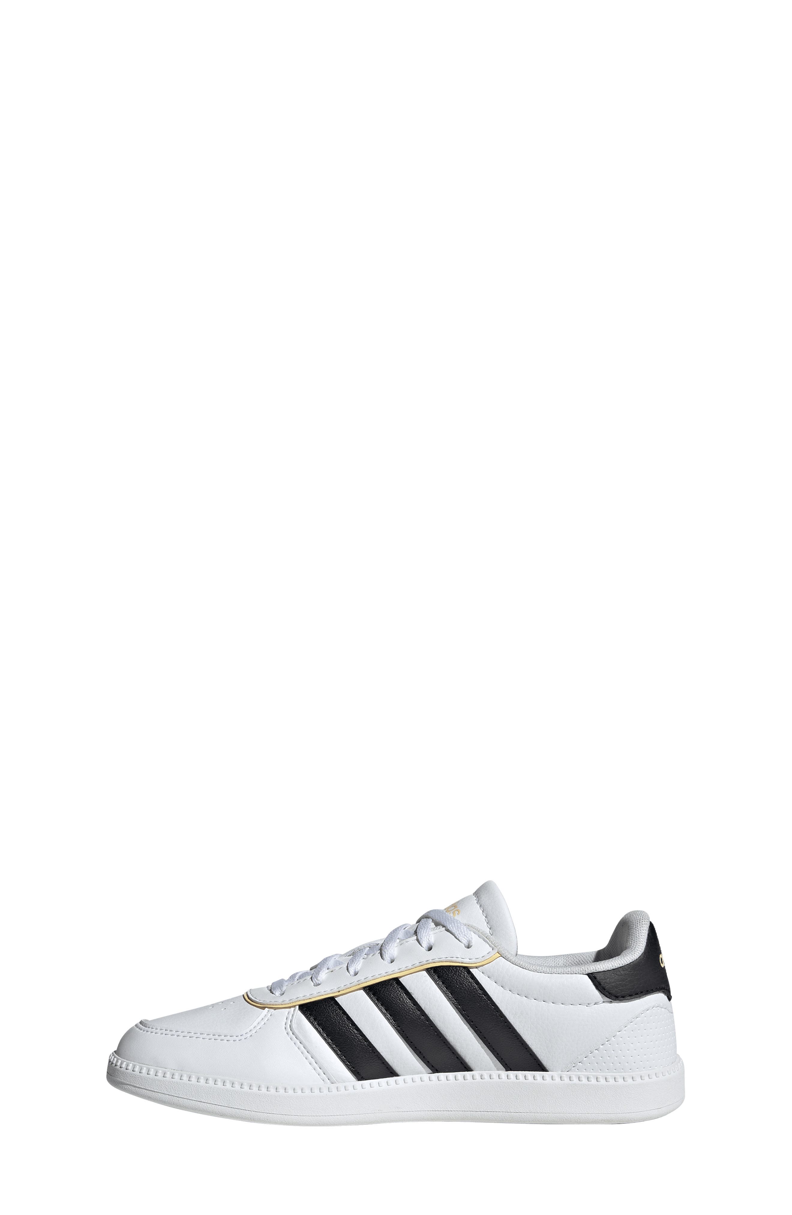 adidas Kids' Breaknet Sleek Sneaker, Alternate, color, White/ Black/ Orange Tint