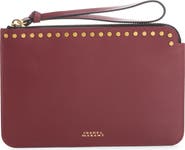 Isabel Marant Oskan Stud Leather Flat Pouch