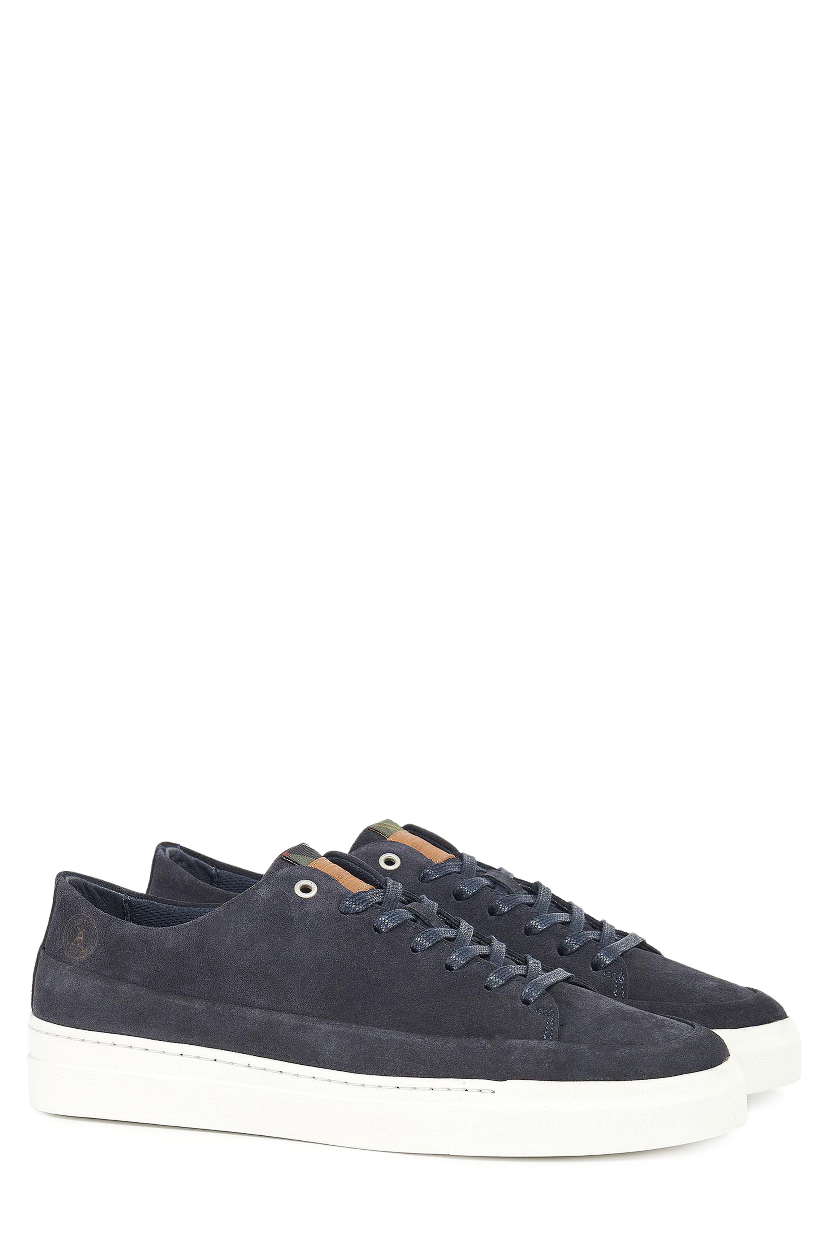 Barbour Lago Sneaker, Main, color, Navy Suede