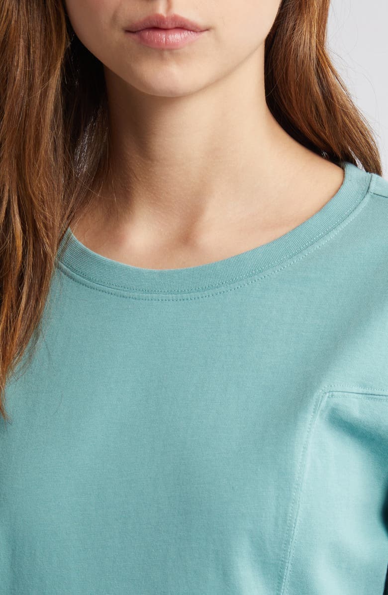 Treasure & Bond Seamed Organic Cotton T-Shirt Dress, Alternate, color, Seaglass