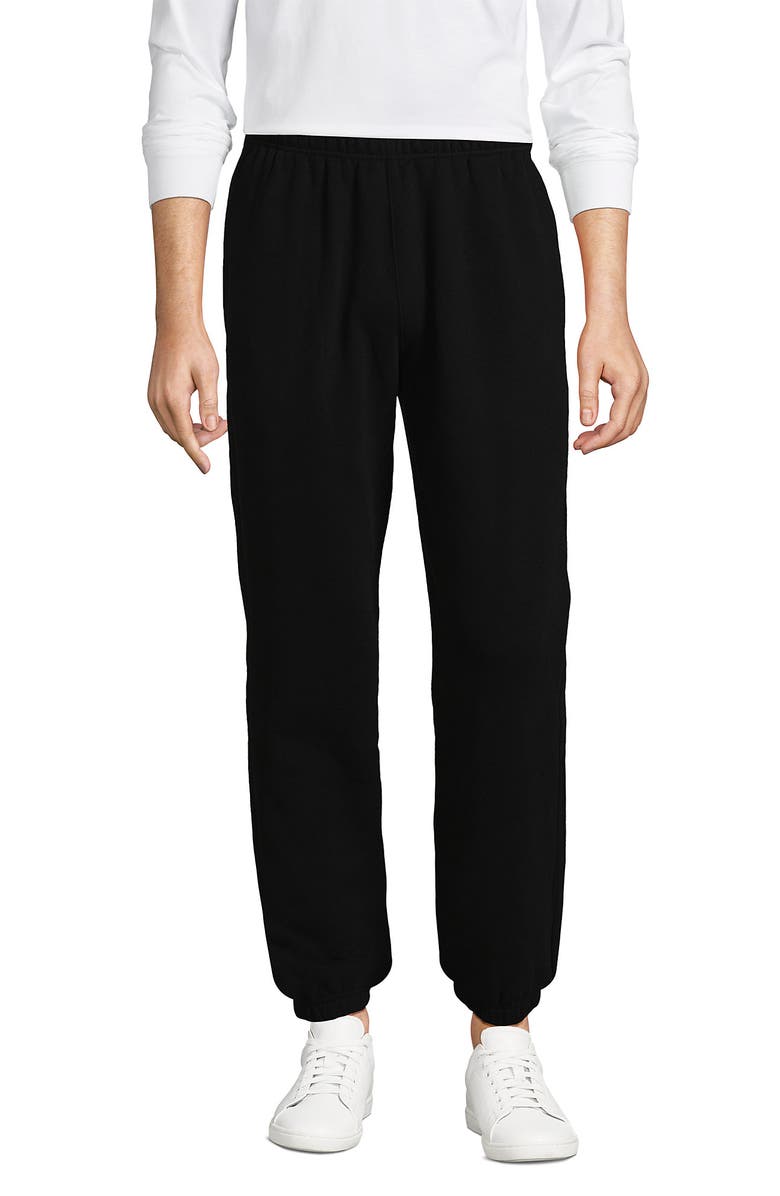 Lands' End Serious Sweats Sweatpants, Main, color, Black