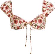 Agua Bendita Lupita Cap Sleeve Bikini Top