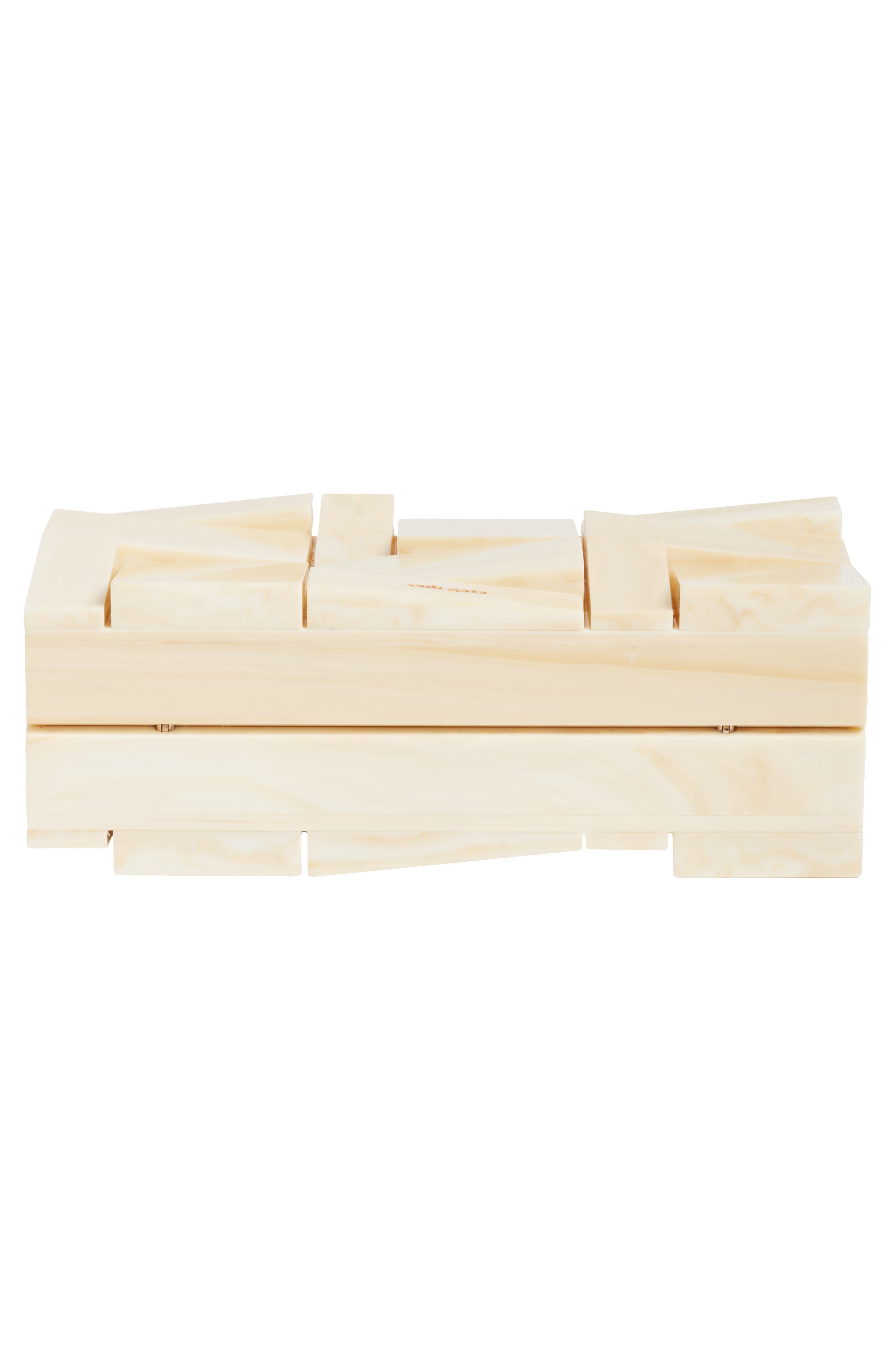 Cult Gaia Galleria Acrylic Frame Clutch, Alternate, color, Sand Degrade