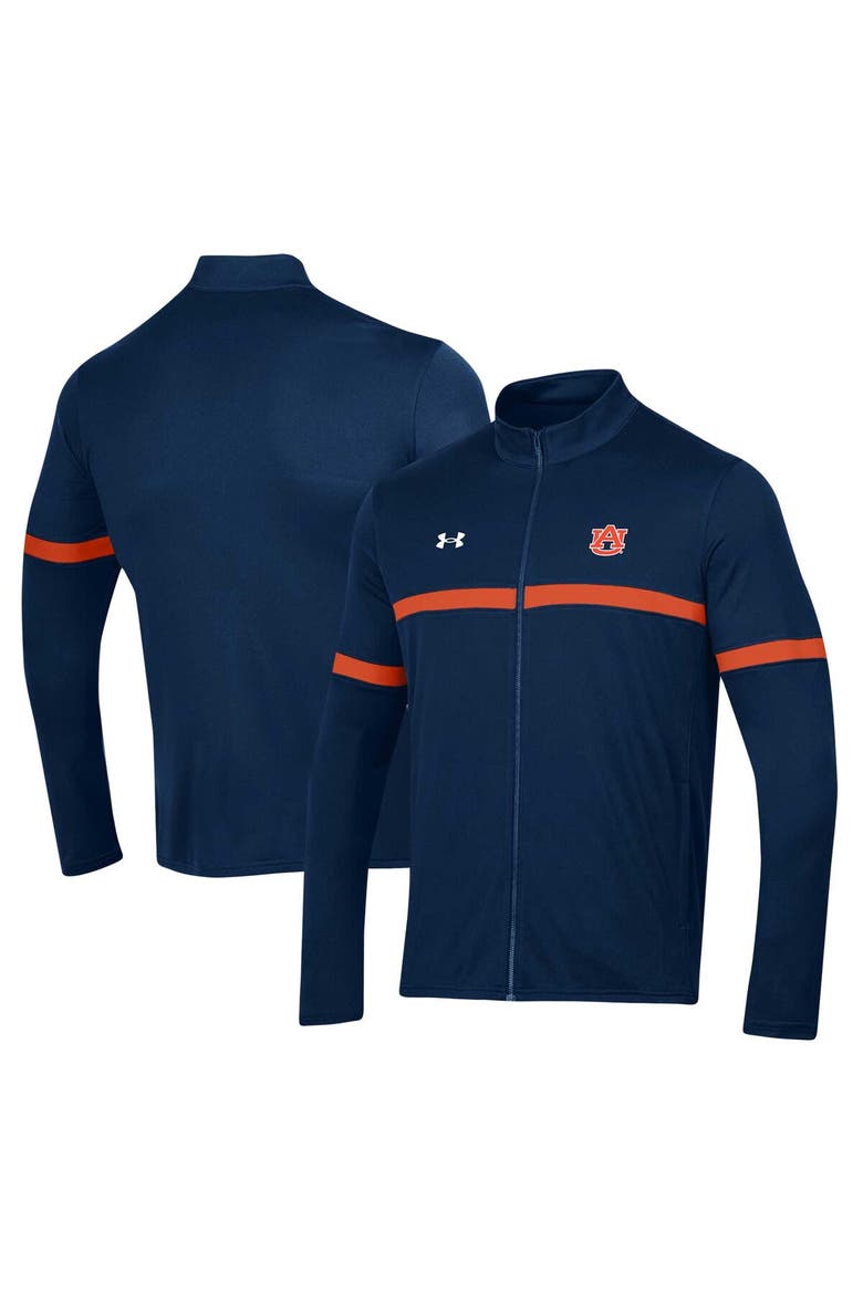 Men's Under Armour Navy Auburn Tigers 2023 Assist Warm Up Full-Zip Jacket, Main, color, Navy