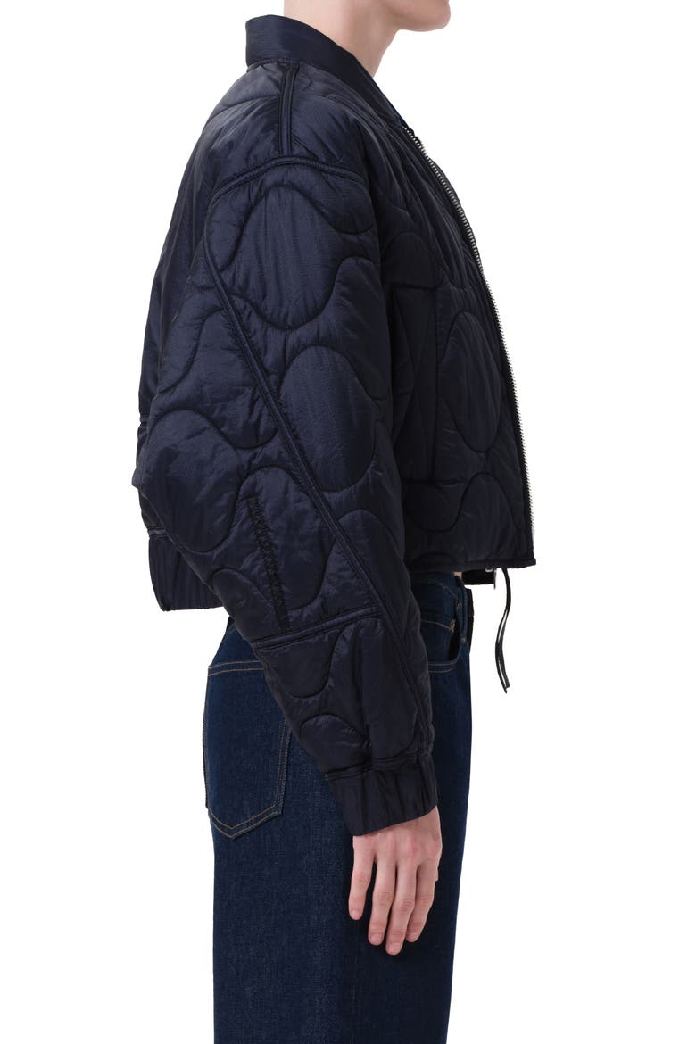 Iona Quilted Nylon Jacket, Alternate, color, INK NAVY NYLON