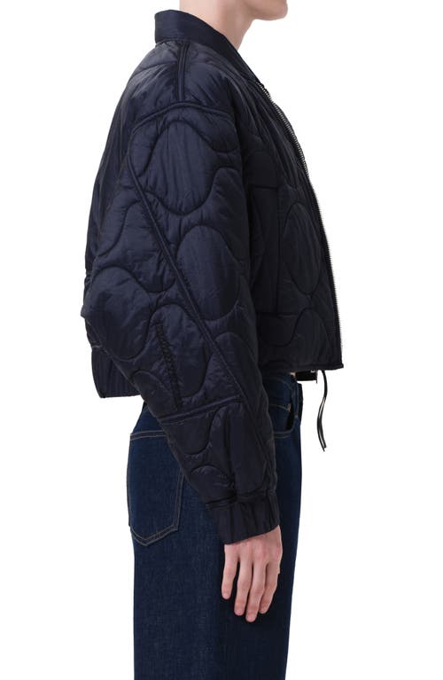 Agolde Iona Quilted Nylon Jacket In Blue