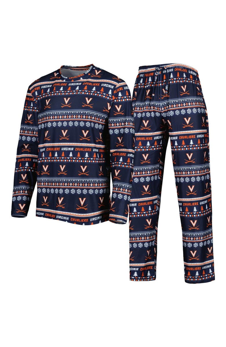 CONCEPTS SPORT Men's Concepts Sport Navy Virginia Cavaliers Swivel Long Sleeve T-Shirt & Pants Sleep Set, Main, color, Navy