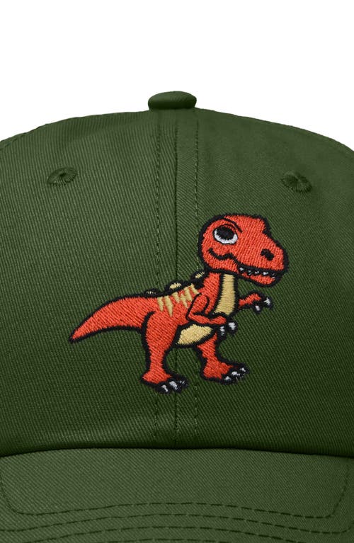 Dalix T-rex Embroidered Casual Cap In Olive