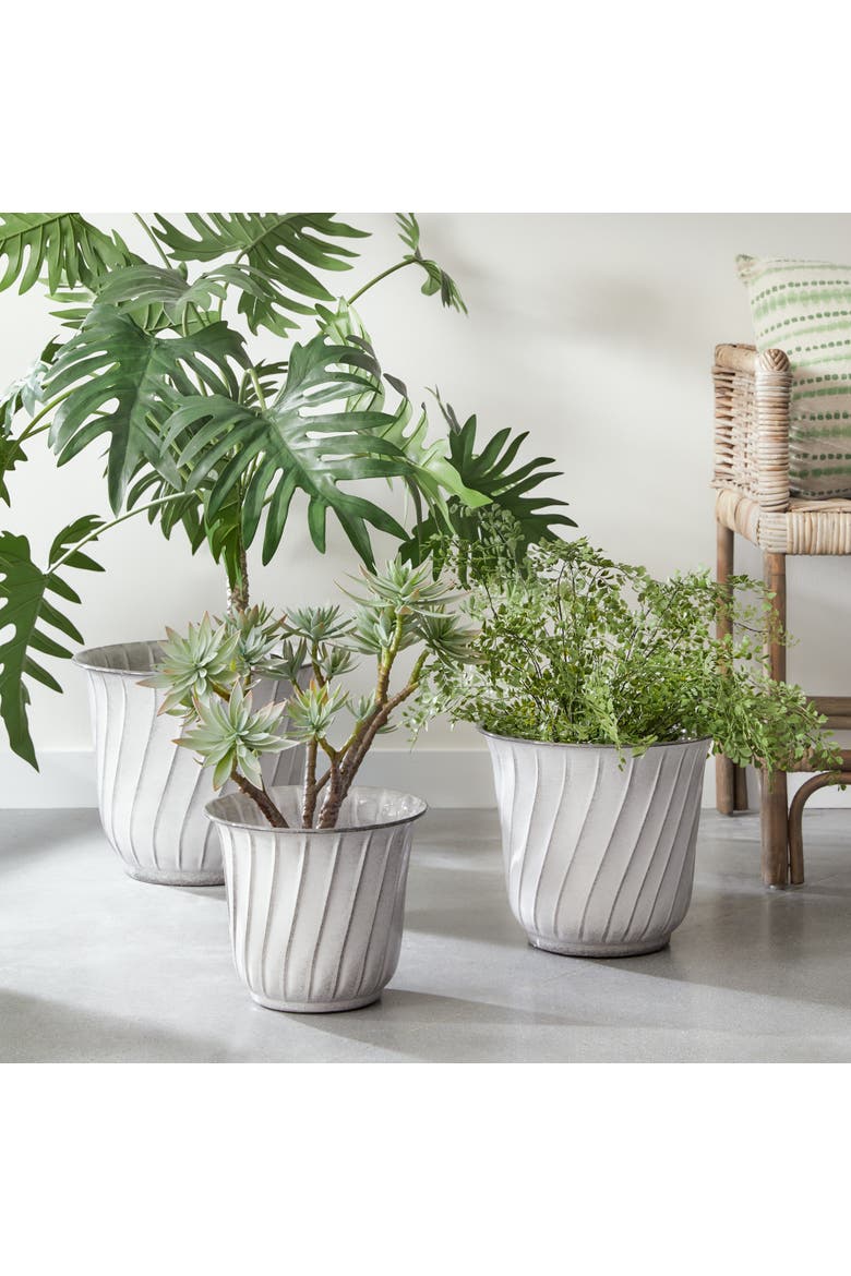 Leilani Pots Set of 3, Alternate, color, White