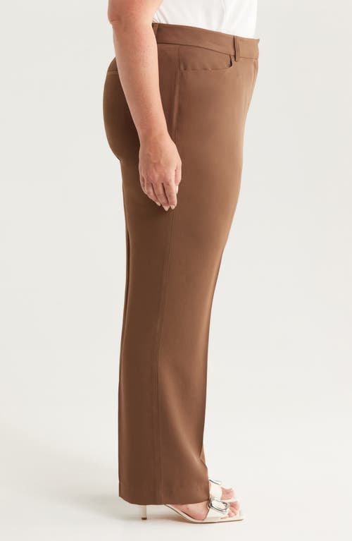Tahari Asl Brushed Woven Straight Leg Pants