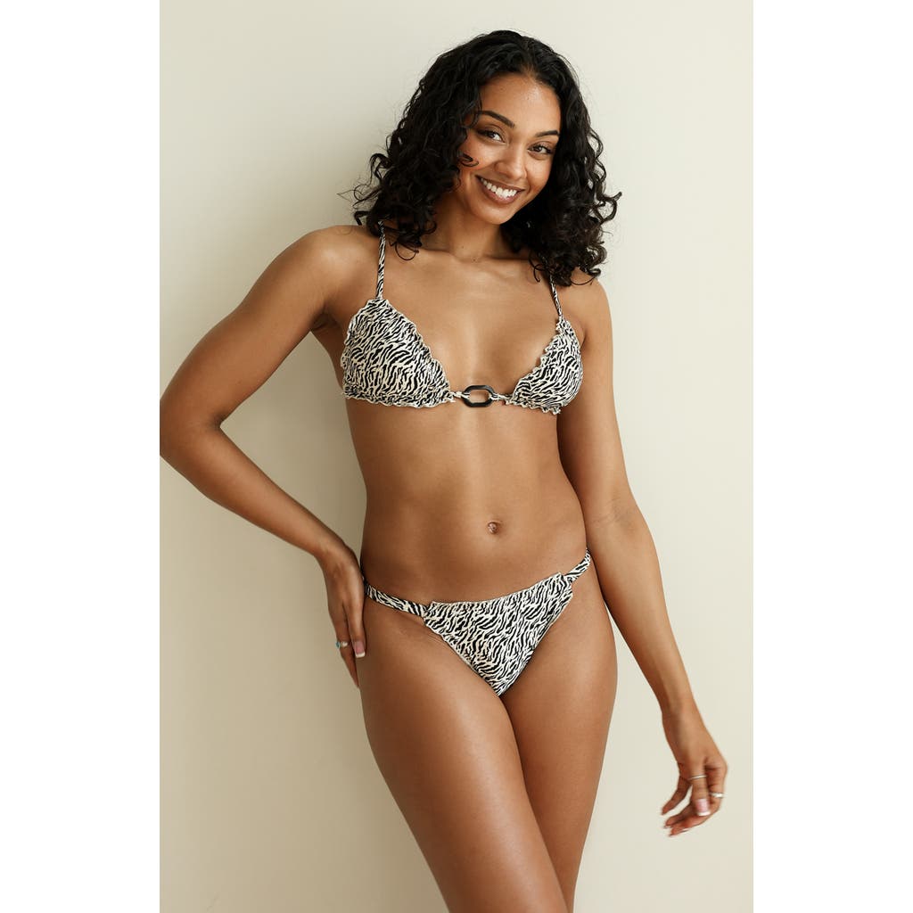 Dippin Daisys Runaway Triangle Bikini Top In Wild Child