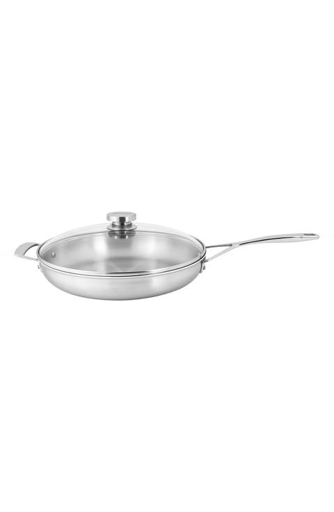 Essential 5-Ply 12.5-Inch Stainless Steel Skillet with Lid