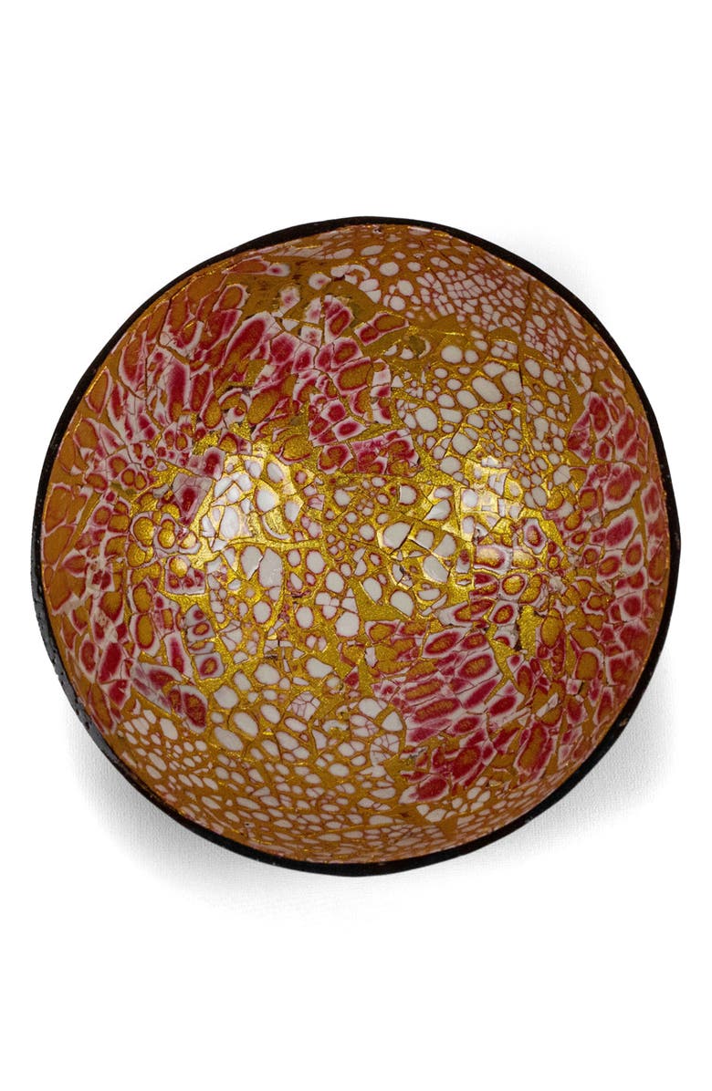 OVERSTOCK ART Red Alabastor Coconut Bowl, Main, color, 