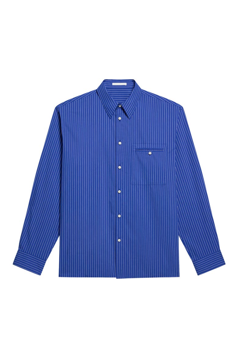 Relaxed Fit Stripe Button-Up Shirt, Alternate, color, ROYAL BLUE MULTI