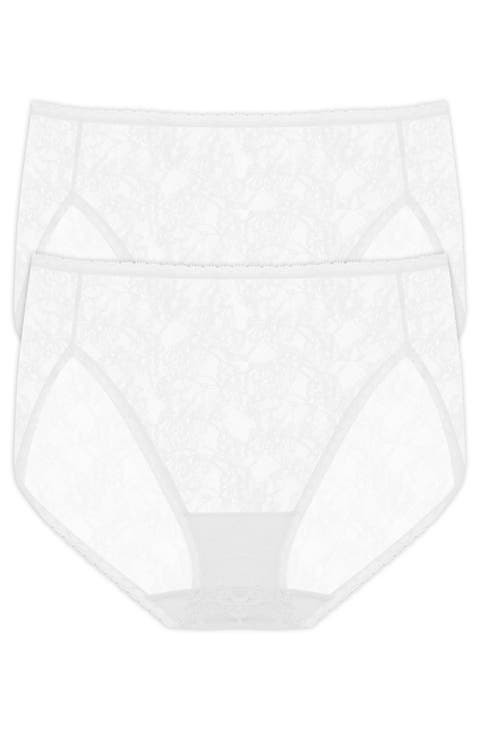 Bliss Allure Lace One Size French Cut Brief 2-Pack