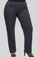 24seven Comfort Apparel High Waist Straight Leg Pants