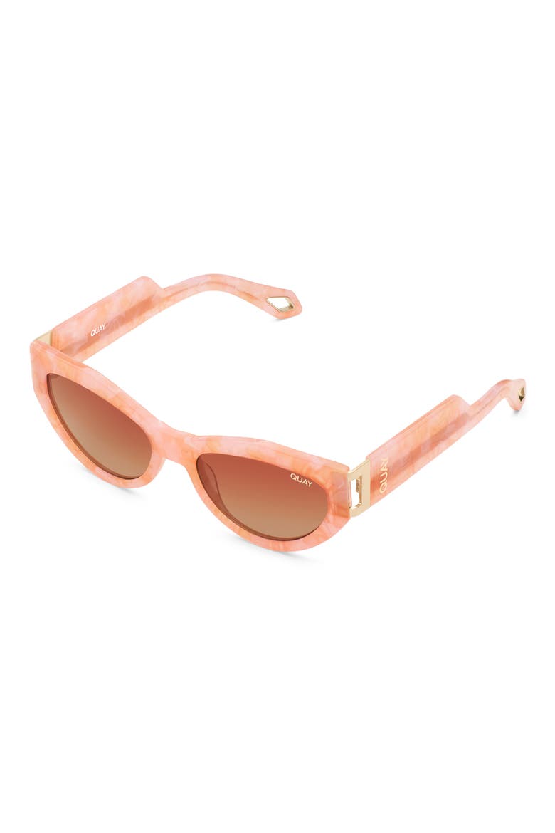 Mad Cute 50mm Polarized Cat Eye Sunglasses, Alternate, color, ORANGE TORTOISE POLARIZED