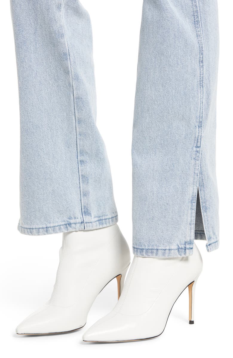 English Factory Kick Pleat Straight Leg Jeans, Alternate, color, 