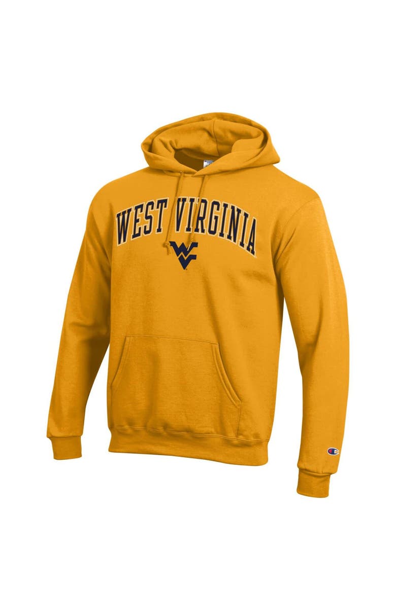 Champion Men's Champion  Gold West Virginia Mountaineers Arch Over Logo Pullover Hoodie, Alternate, color, Gold