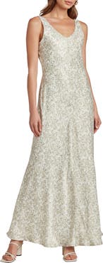 matty m. Elle Sleeveless A-Line Gown