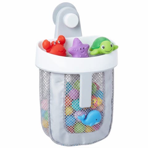 Mesh Hanging Bath Toy Storage Organizer with Suction Cup