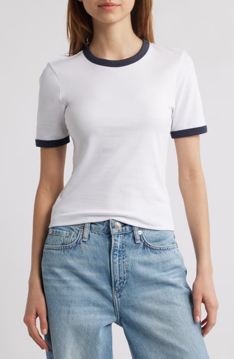売れ筋商品|||ラグアンドボーン Tシャツ レディース トップス MARIANA TEXTURED - Top - navy LAGR-WS496_V1.jpg