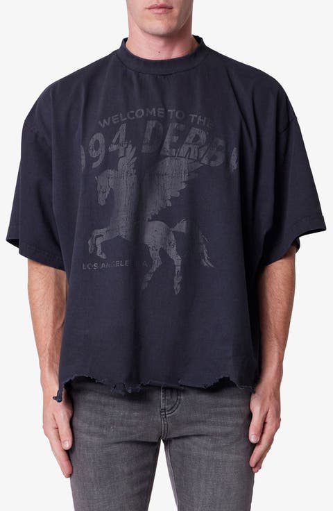 Moth Eaten Crop Graphic T-Shirt