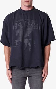 mnml Moth Eaten Crop Graphic T-Shirt